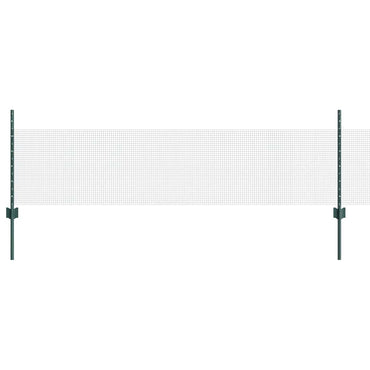 vidaXL Zaun mit Pfosten Grün 0,5 x 100 m Stahl und PVC