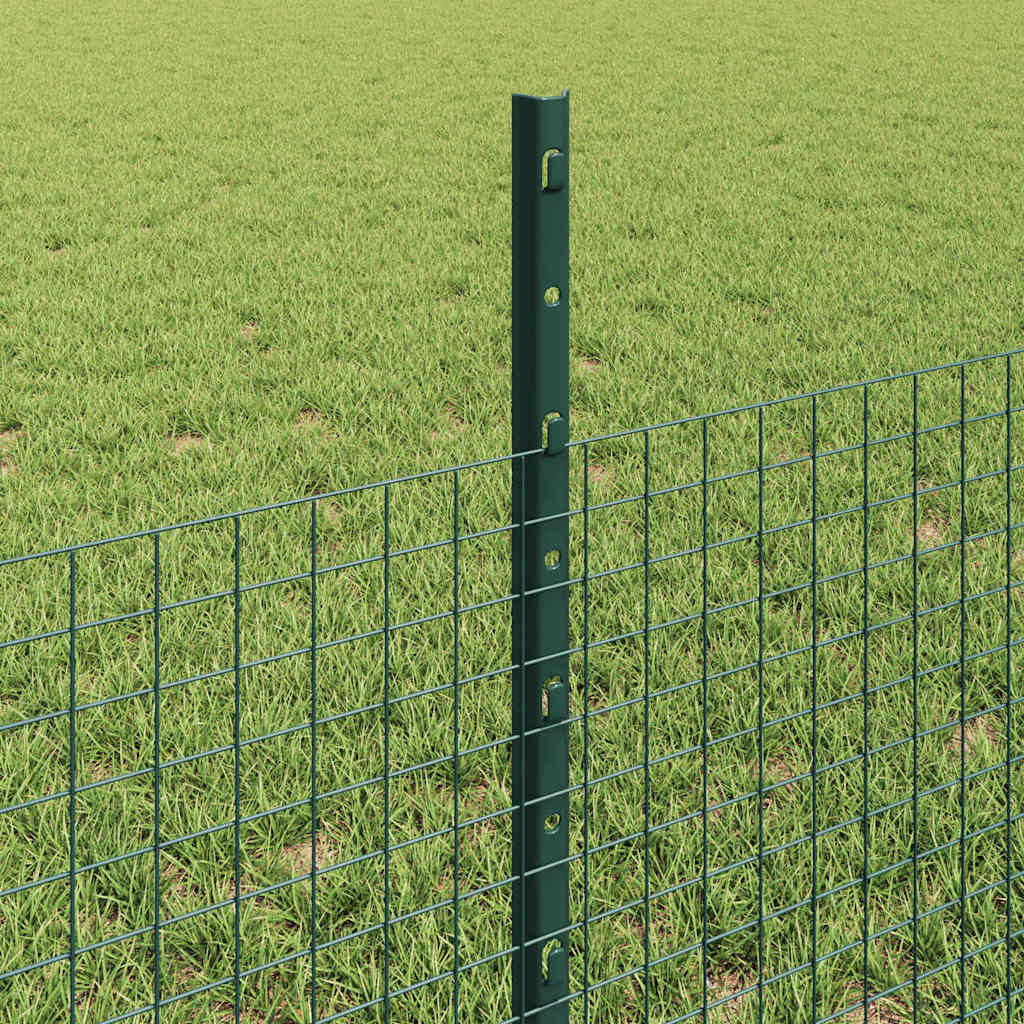 vidaXL Clôture avec poteaux vert 0,5 x 100 m Acier et PVC