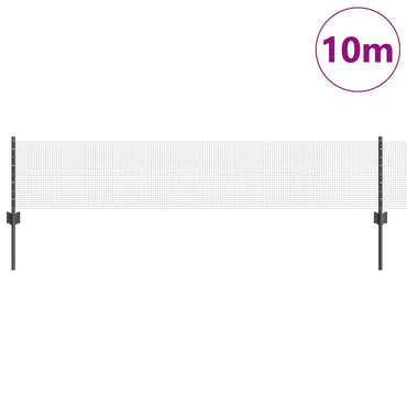 vidaXL Clôture avec poteaux gris 0,4 x 10 m Acier et PVC