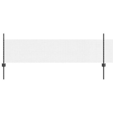 vidaXL Zaun mit Pfosten Grau 0,5 x 10 m Stahl