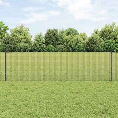 vidaXL Clôture avec poteaux gris 0,6 x 10 m acier et PVC