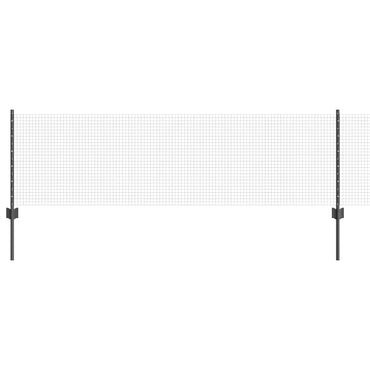 vidaXL Zaun mit Pfosten Grau 0,6 x 10 m Stahl und PVC