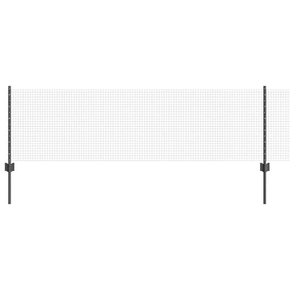 vidaXL Zaun mit Pfosten Grau 0,6 x 10 m Stahl und PVC