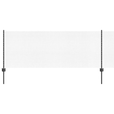 vidaXL Zaun mit Pfosten Grau 0,8 x 10 m Stahl und PVC