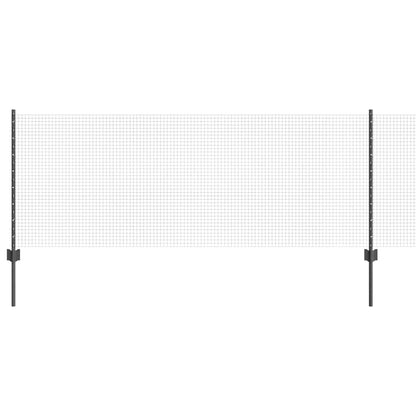 vidaXL Clôture avec poteaux gris 0,8 x 10 m acier et PVC