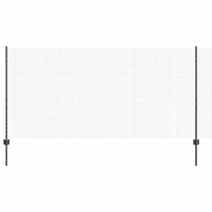 Zaun mit Pfosten Grau 1,2 x 10 m Stahl und PVC