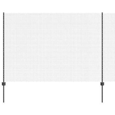 vidaXL Zaun mit Pfosten Grau 1,5 x 10 m Stahl und PVC