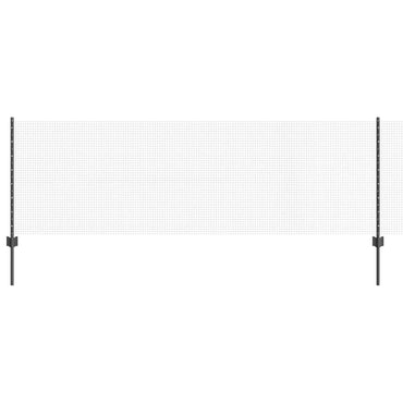 vidaXL Zaun mit Pfosten Grau 0,8 x 25 m Stahl und PVC