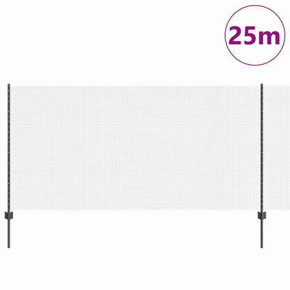 vidaXL Zaun mit Pfosten Grau 1,2 x 25 m Stahl und PVC