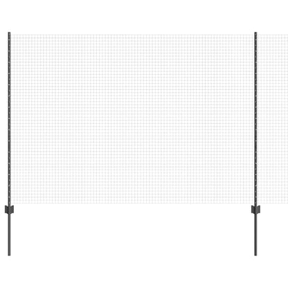 vidaXL Zaun mit Pfosten Grau 1.6 x 25 m Stahl und PVC