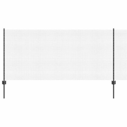 vidaXL Zaun mit Pfosten Grau 1 x 50 m Stahl und PVC