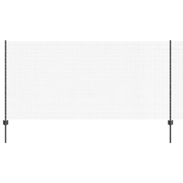 vidaXL Zaun mit Pfosten Grau 1,2 x 50 m Stahl und PVC