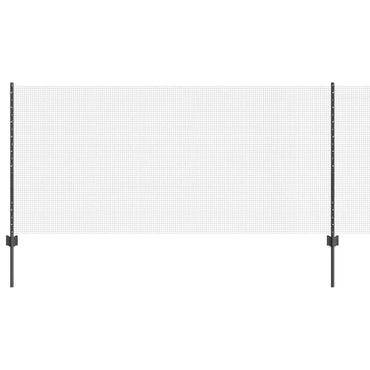 vidaXL Zaun mit Pfosten Grau 1 x 100 m Stahl und PVC