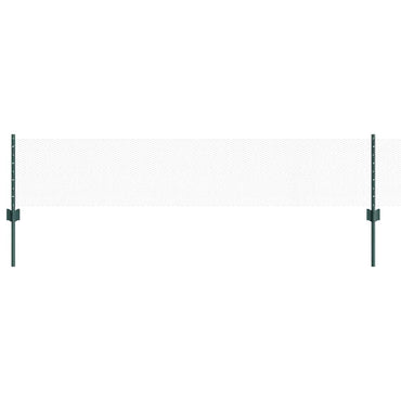 vidaXL Zaun mit Pfosten Grün 0,4 x 10 m Stahl und PVC