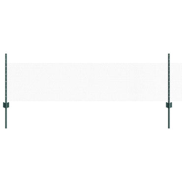 vidaXL Zaun mit Pfosten Grün 0,5 x 10 m Stahl und PVC