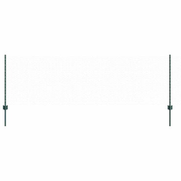 vidaXL Clôture avec poteaux vert 0,8 x 10 m acier et PVC