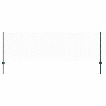 vidaXL Zaun mit Pfosten Grün 0,8 x 25 m Stahl
