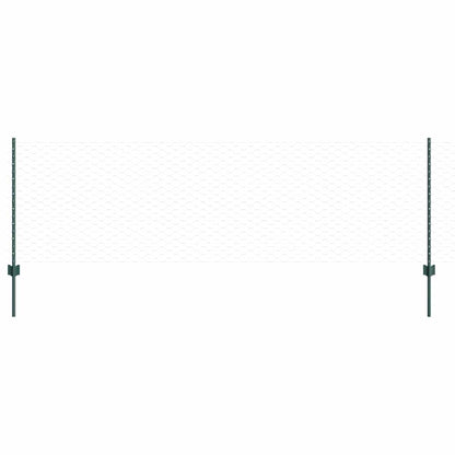 vidaXL Zaun mit Pfosten Grün 0,8 x 25 m Stahl