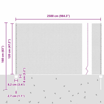 vidaXL Zaun mit Pfosten Grün 1,2 x 25 m Stahl
