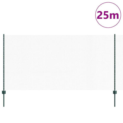 vidaXL Zaun mit Pfosten Grün 1,2 x 25 m Stahl