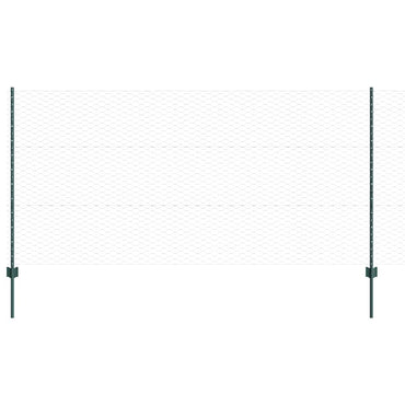 vidaXL Clôture avec poteaux Vert 1,2 x 25 m Acier