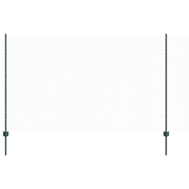 vidaXL Zaun mit Pfosten Grün 1,4 x 25 m Stahl