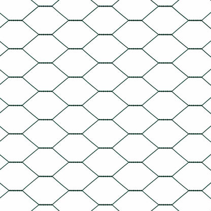 Zaun mit Pfosten Grün 1.6 x 25 m Stahl und PVC