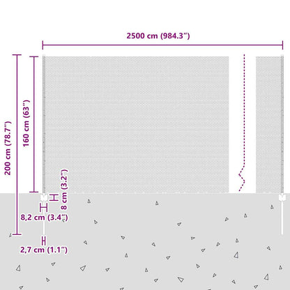 vidaXL Clôture avec poteaux vert 1,6 x 25 m acier et PVC