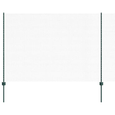 vidaXL Zaun mit Pfosten Grün 1.6 x 25 m Stahl und PVC