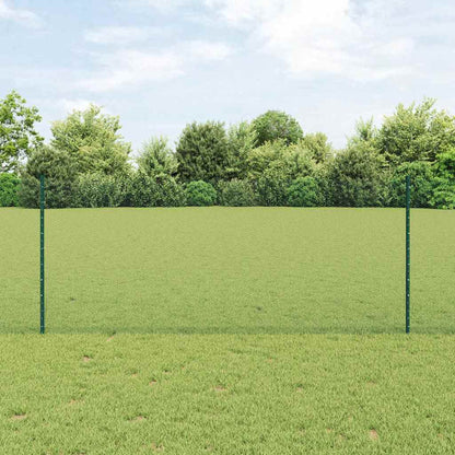 vidaXL Zaun mit Pfosten Grün 1 x 50 m Stahl und PVC