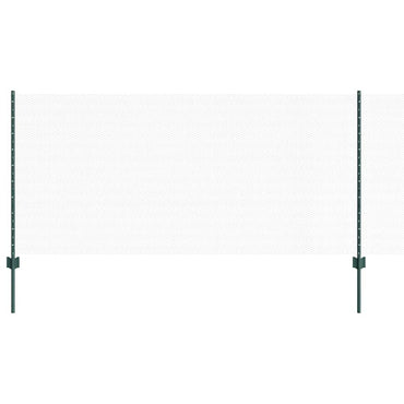 vidaXL Zaun mit Pfosten Grün 1 x 50 m Stahl und PVC
