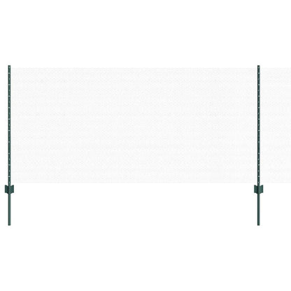vidaXL Zaun mit Pfosten Grün 1 x 50 m Stahl und PVC