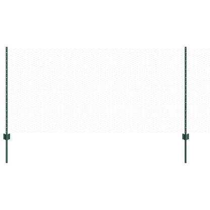 vidaXL Clôture avec poteaux vert 1 x 50 m acier et PVC