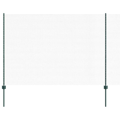 vidaXL Zaun mit Pfosten Grün 1,6 x 50 m Stahl und PVC