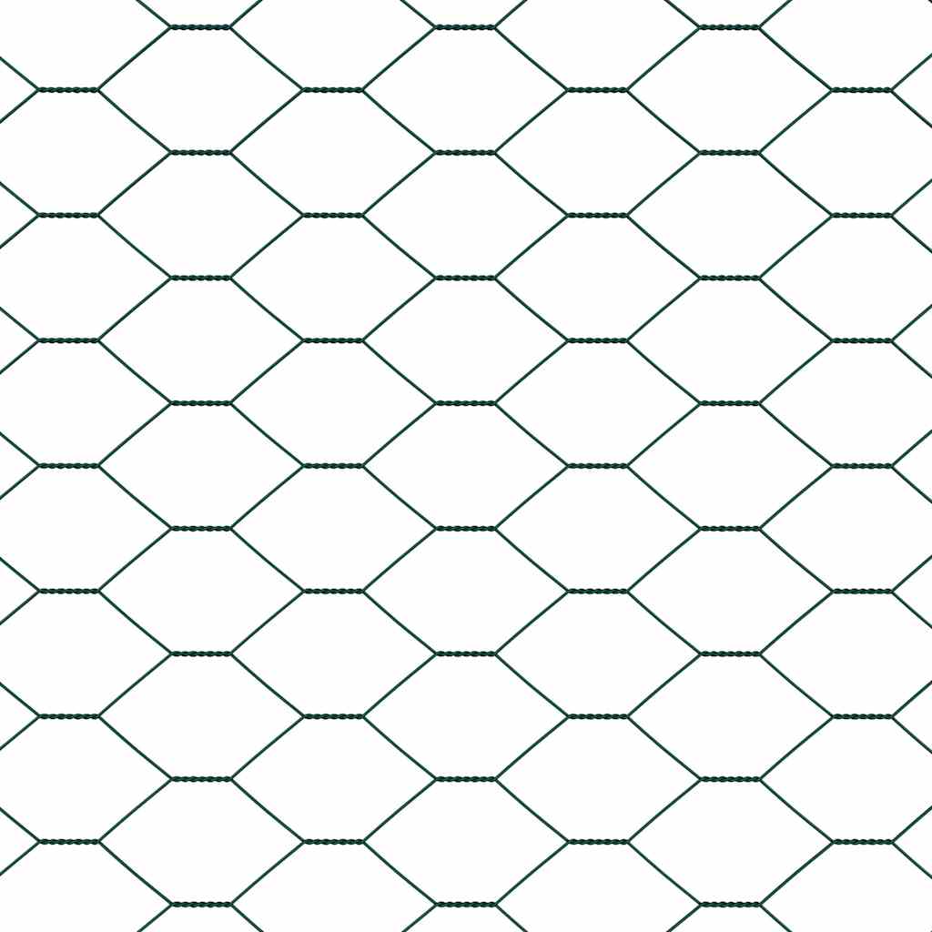 vidaXL Zaun mit Pfosten Grün 1,6 x 50 m Stahl und PVC
