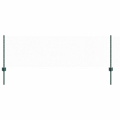 vidaXL Zaun mit Pfosten Grün 0,6 x 100 m Stahl und PVC