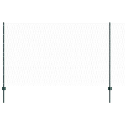 vidaXL Zaun mit Pfosten Grün 1,4 x 100 m Stahl und PVC