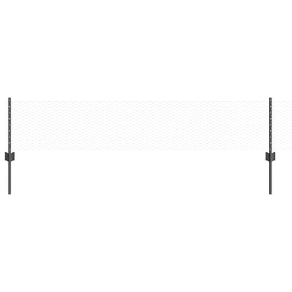 vidaXL Zaun mit Pfosten Grau 0,4 x 25 m Stahl