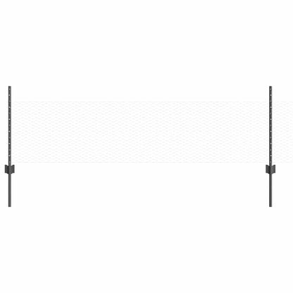 vidaXL Zaun mit Pfosten Grau 0,5 x 25 m Stahl