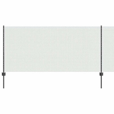 vidaXL Zaun mit Pfosten Grau 1 x 50 m Stahl und PVC