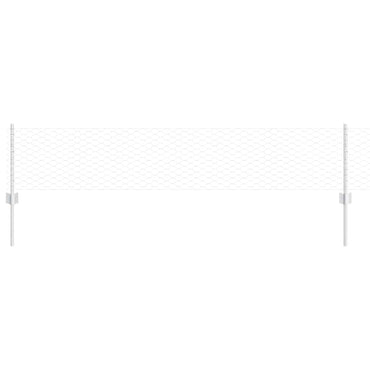 vidaXL Zaun mit Pfosten Silber 0,4 x 10 m Stahl