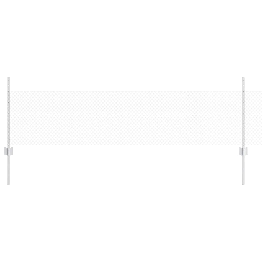 Zaun mit Pfosten Silber 0,5 x 10 m Stahl