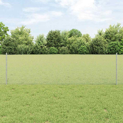 vidaXL Clôture avec poteaux Argent 0,6 x 10 m Acier