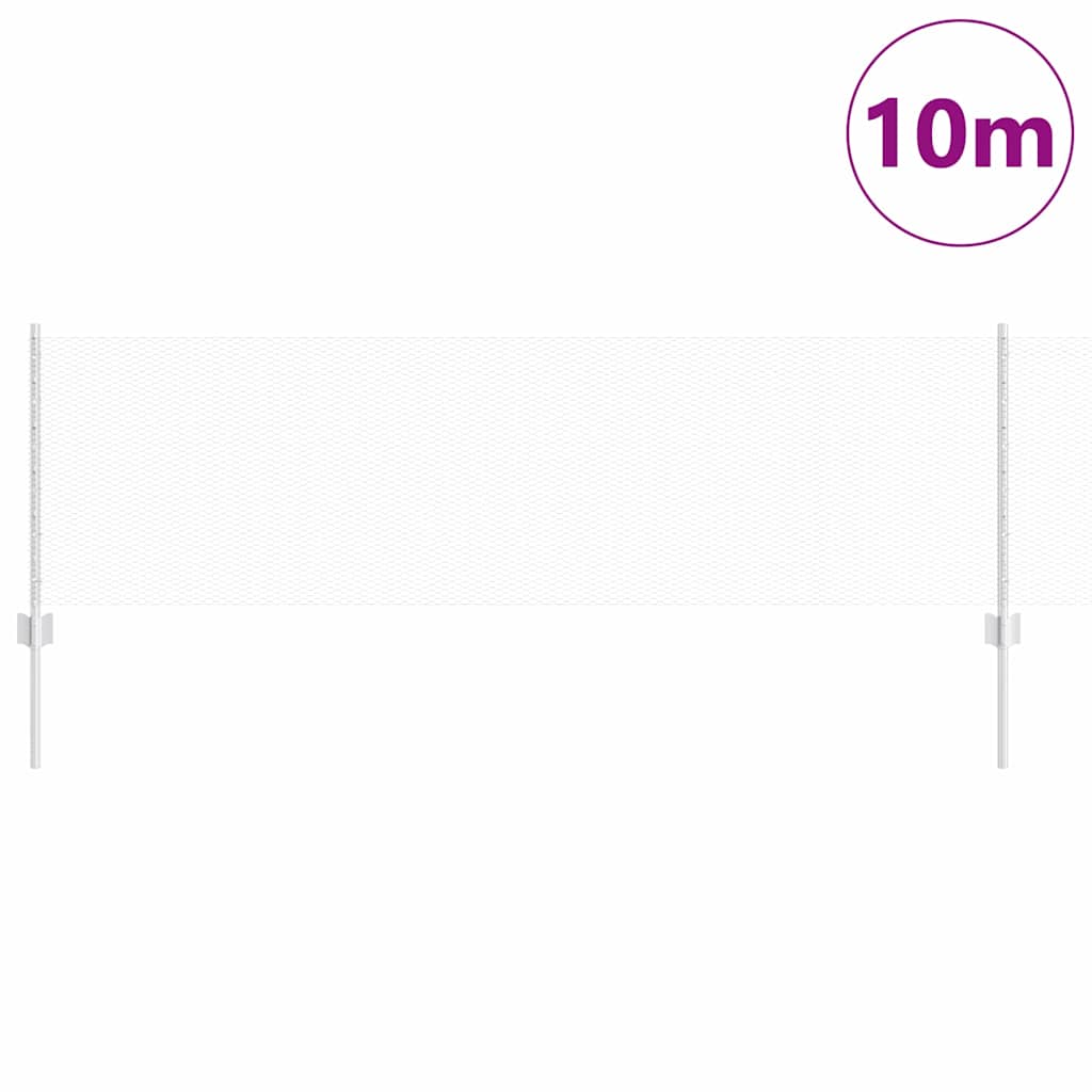vidaXL Clôture avec poteaux Argent 0,6 x 10 m Acier