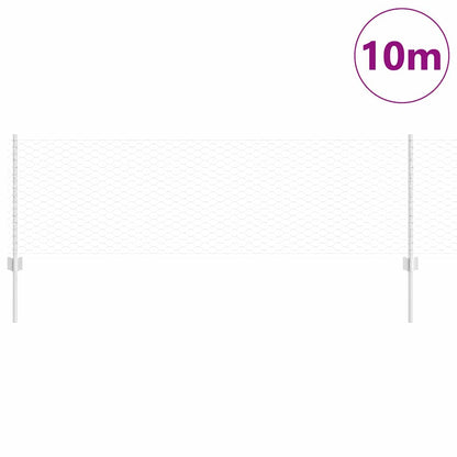 vidaXL Clôture avec poteaux Argenté 0,6 x 10 m Acier