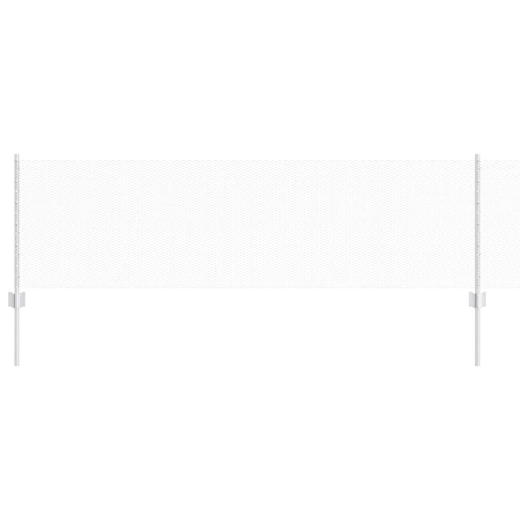 Zaun mit Pfosten Silber 0,6 x 25 m Stahl