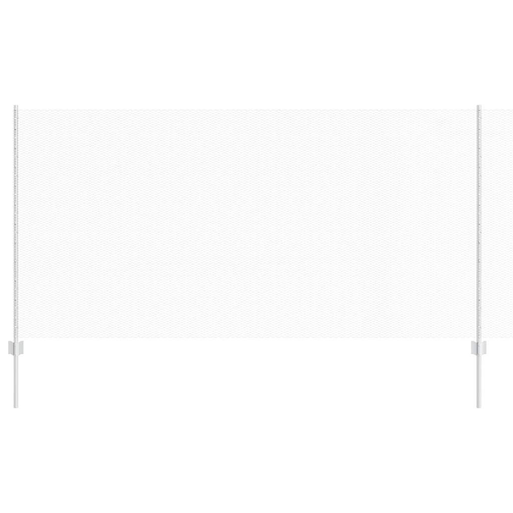 Zaun mit Pfosten Silber 1,2 x 25 m Stahl