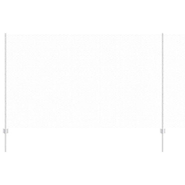 vidaXL Clôture avec poteaux argentée 1,4 x 25 m acier