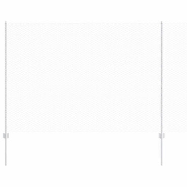 vidaXL Zaun mit Pfosten Silber 1,5 x 25 m Stahl