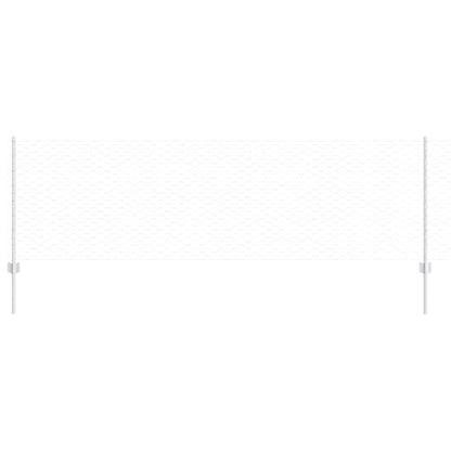 Zaun mit Pfosten Silber 0,8 x 50 m Stahl